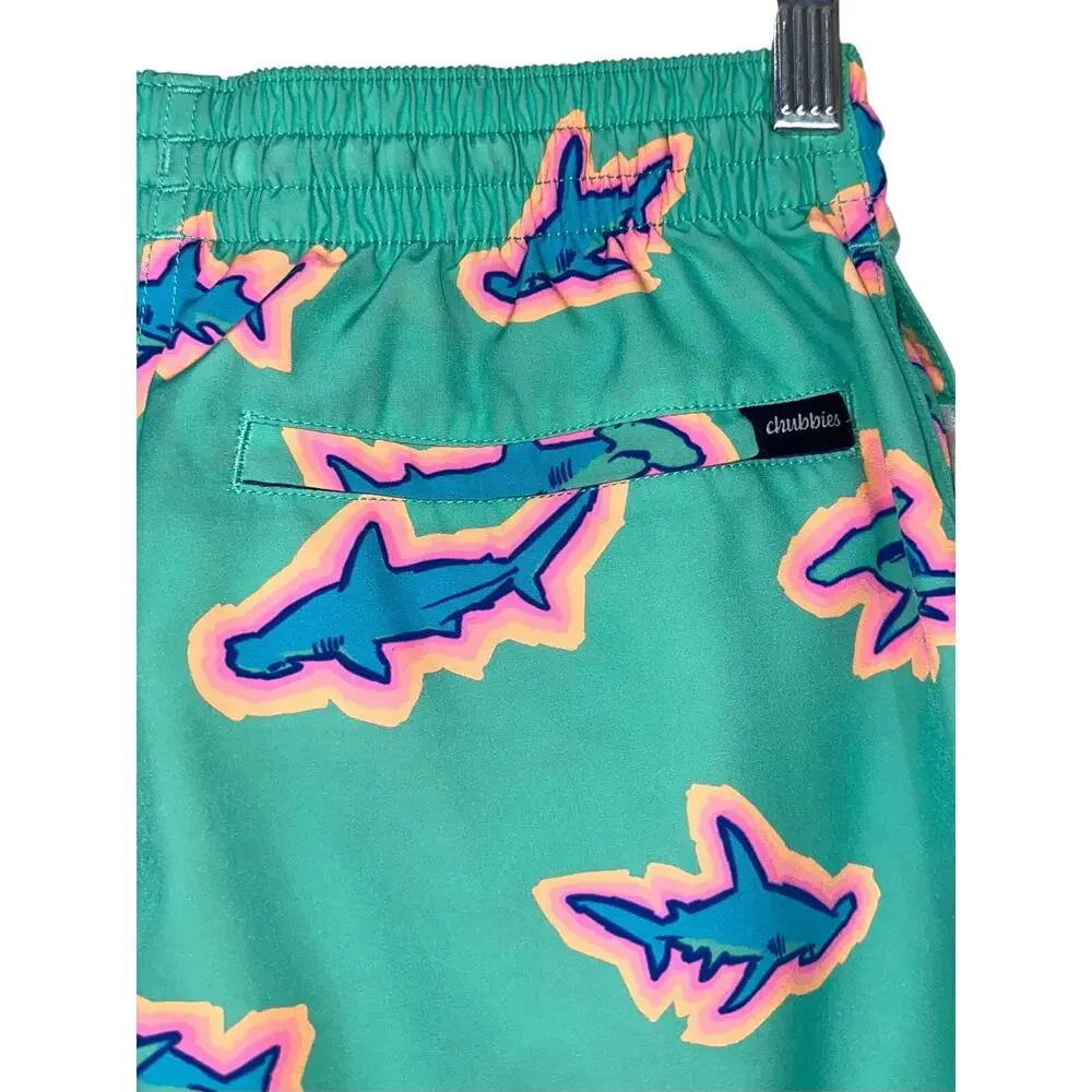 Chubbies Men's Apex Swimmers Green Shark 5.5